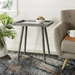 Nonie Tray Accent Table In Slate Grey - Safavieh ACC5701C