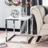 Bethany Square End Table In White Marble/Chrome - Safavieh ACC6201B -Safavieh Homeware 187 ACC6201B ROOM
