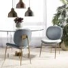 Jordana Round Side Chair In Slate Blue/Gold - Safavieh ACH6200B-SET2 -Safavieh Homeware 187 ACH6200B SET2 ROOM
