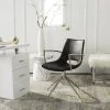 Dawn Midcentury Modern Leather Swivel Dining Arm Chair In Grey/Silver - Safavieh ACH7002A 2 Dawn Midcentury Modern Leather Swivel Dining Arm Chair In Grey/Silver - Safavieh ACH7002A -Safavieh Homeware 187 ACH7002A ROOM