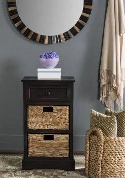 Carrie Side Storage Side Table In Brown - Safavieh AMH5700F