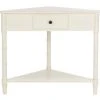 Gomez Corner Table W/ Storage Drawer In Distressed Cream - Safavieh AMH5709C 2 Gomez Corner Table W/ Storage Drawer In Distressed Cream - Safavieh AMH5709C -Safavieh Homeware 187 AMH5709C FRONT