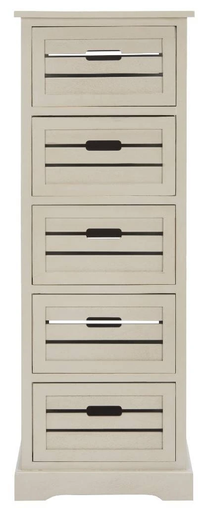 Sarina 5 Drawer Cabinet In Distressed Cream - Safavieh AMH5714C 3 Sarina 5 Drawer Cabinet In Distressed Cream - Safavieh AMH5714C