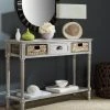 Christa Console Table W/ Storage In Vintage White - Safavieh AMH5737E -Safavieh Homeware 187 AMH5737E ROOM