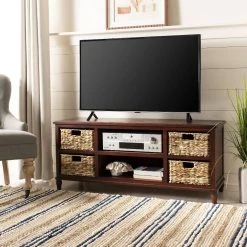 Rooney Entertainment Unit In Cherry - Safavieh AMH5745C