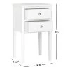 Toby Nightstand W/ Storage Drawers In White - Safavieh AMH6625E