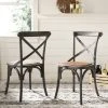 Franklin 18''H X Back Farmhouse Chair In Distressed Colonial Walnut/Medium Brown (Set Of 2) - Safavieh AMH9500D-SET2 1 Franklin 18''H X Back Farmhouse Chair In Distressed Colonial Walnut/Medium Brown (Set Of 2) - Safavieh AMH9500D-SET2 -Safavieh Homeware 187 AMH9500D SET2 ROOM
