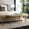 Sylva Oval Bench In Grey/Gold - Safavieh BCH6202C