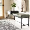 Maruka Bench W/ Storage In Grey Wash/Dark Green - Safavieh BCH6401D -Safavieh Homeware 187 BCH6401D ROOM