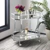 Silva 2 Tier Octagon Bar Cart In Silver/Mirror - Safavieh BCT8004B -Safavieh Homeware 187 BCT8004B ROOM