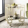 Eliza 2 Tier Bar Cart In Brass/Black Glass - Safavieh BCT8005A 2 Eliza 2 Tier Bar Cart In Brass/Black Glass - Safavieh BCT8005A -Safavieh Homeware 187 BCT8005A ROOM