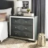 Sloane 3 Drawer Chest In Steel Teal/Nickel/Mirror - Safavieh CHS6401C -Safavieh Homeware 187 CHS6401C ROOM
