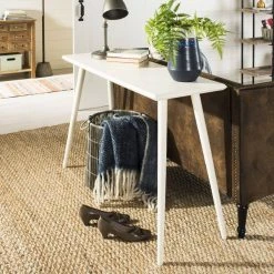 Marshal Console Table In Distressed White - Safavieh CNS5700A