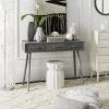 Albus 3 Drawer Console Table In Slate Grey - Safavieh CNS5701C 1 Albus 3 Drawer Console Table In Slate Grey - Safavieh CNS5701C -Safavieh Homeware 187 CNS5701C ROOM