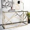 Namiko Console Table In Clear/Brass Leg - Safavieh CNS6202A