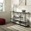Petra 3 Tier Console Table In Beige/Black - Safavieh CNS6204A -Safavieh Homeware 187 CNS6204A ROOM