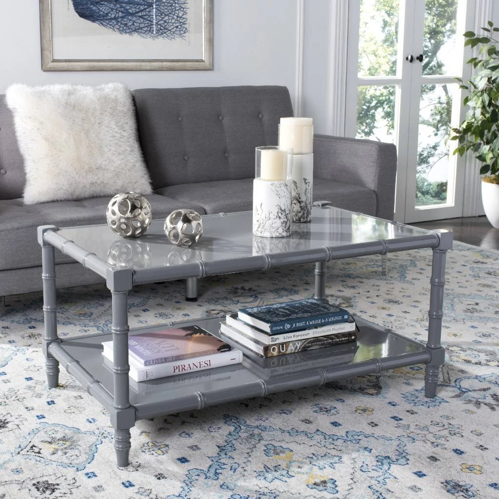 Noam Modern Coastal Coffee Table In Grey - Safavieh COF3500C 3 Noam Modern Coastal Coffee Table In Grey - Safavieh COF3500C