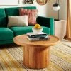 Devin Round Pedestal Coffee Table In Natural Brown - Safavieh COF6600A