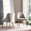 Lulu Upholstered Dining Chair In Grey/Gold (Set Of 2) - Safavieh DCH6200A-SET2 -Safavieh Homeware 187 DCH6200A SET2 ROOM