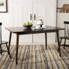 Tia Rectangle Dining Table In Walnut - Safavieh DTB9201A