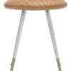 Brinley 30"H Mid Century Modern Stool In Camel /Silver - Safavieh FOX1704A -Safavieh Homeware 187 FOX1704A FRONT