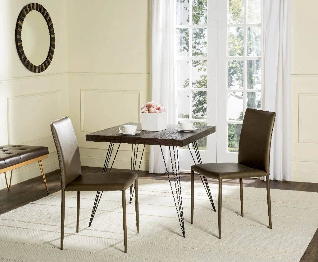 Karna 19''H Dining Chair In Antique Brown (Set Of 2) - Safavieh FOX2009Q-SET2 3 Karna 19''H Dining Chair In Antique Brown (Set Of 2) - Safavieh FOX2009Q-SET2