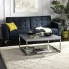 Malone Chrome High Gloss Coffee Table In Grey/Chrome - Safavieh FOX2214C -Safavieh Homeware 187 FOX2214C ROOM