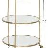 Dulcinea Bar Cart In Gold - Safavieh FOX2554B -Safavieh Homeware 187 FOX2554B DIM