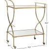 Lucretius Bar Cart In Gold - Safavieh FOX2556B -Safavieh Homeware 187 FOX2556B DIM