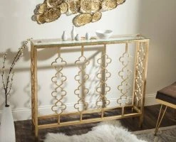 Carolina Console Table In Antique Gold - Safavieh FOX2575A