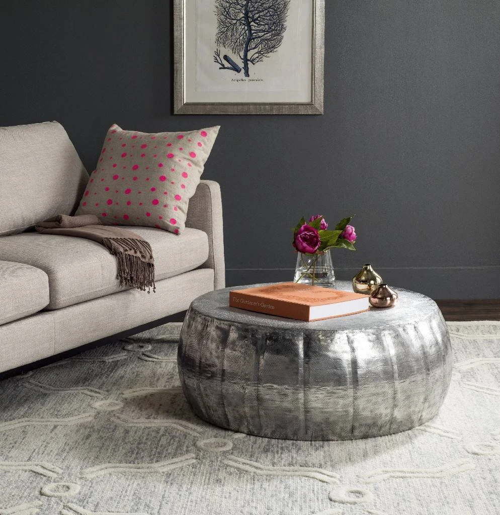 Dara Coffee Table In Silver - Safavieh FOX3239A 3 Dara Coffee Table In Silver - Safavieh FOX3239A