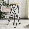 Lorna Gold Leaf Bar Stool In Black/Gold - Safavieh FOX3254D -Safavieh Homeware 187 FOX3254D ROOM