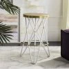 Lorna Gold Leaf Counter Stool In White/Gold - Safavieh FOX3255A -Safavieh Homeware 187 FOX3255A ROOM