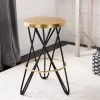 Lorna Gold Leaf Counter Stool In Black/Gold - Safavieh FOX3255D 2 Lorna Gold Leaf Counter Stool In Black/Gold - Safavieh FOX3255D -Safavieh Homeware 187 FOX3255D ROOM