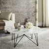 Maris Retro Mid Century Lacquer Coffee Table In White/Black - Safavieh FOX4261B -Safavieh Homeware 187 FOX4261B ROOM