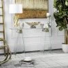 Modern Glass Loft Console Table In Grey/Clear - Safavieh FOX6019A -Safavieh Homeware 187 FOX6019A ROOM