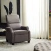 Hamilton Recliner Chair In Dark Taupe/Black - Safavieh FOX6220B -Safavieh Homeware 187 FOX6220B ROOM