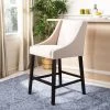 Dylan Bar Stool In Beige/Espresso - Safavieh FOX6222A -Safavieh Homeware 187 FOX6222A ROOM