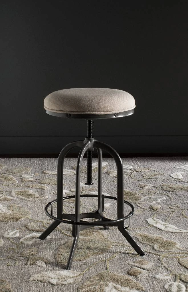 Wildomar Swivel Stool In Beige - Safavieh FOX6226C 3 Wildomar Swivel Stool In Beige - Safavieh FOX6226C