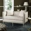 Leandra Rustic French Country Settee In Beige/Rustic Grey - Safavieh FOX6237C -Safavieh Homeware 187 FOX6237C ROOM
