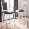 Buchanan Rectangle Bar Stool In Navy/Distressed White (Set Of 2) - Safavieh FOX6246C-SET2 -Safavieh Homeware 187 FOX6246C SET2 ROOM