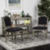 Eloise 20''H French Leg Dining Chair In Black/Rustic Oak (Set Of 2) - Safavieh FOX6264B-SET2 -Safavieh Homeware 187 FOX6264B SET2 ROOM