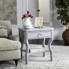 Alaia One Drawer Night Stand In Grey - Safavieh FOX6275C -Safavieh Homeware 187 FOX6275C ROOM