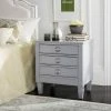 Kira Three Drawer Night Stand In Grey - Safavieh FOX6276C 2 Kira Three Drawer Night Stand In Grey - Safavieh FOX6276C -Safavieh Homeware 187 FOX6276C ROOM