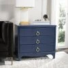 Hannon 3 Drawer Contemporary Nightstand In Navy - Safavieh FOX6306D 1 Hannon 3 Drawer Contemporary Nightstand In Navy - Safavieh FOX6306D -Safavieh Homeware 187 FOX6306D ROOM