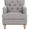 Colin Tufted Club Chair In Stone/Grey/White Wash - Safavieh HUD8212E -Safavieh Homeware 187 HUD8212E FRONT