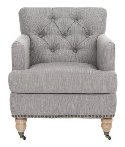 Colin Tufted Club Chair In Stone/Grey/White Wash - Safavieh HUD8212E