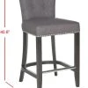 Addo Ring Counter Stool In Charcoal/Espresso - Safavieh HUD8241A -Safavieh Homeware 187 HUD8241A DIM1