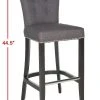 Addo Ring Bar Stool In Charcoal/Espresso - Safavieh HUD8242A -Safavieh Homeware 187 HUD8242A DIM1