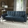 Soho Tufted Foldable Sofa Bed In Navy/Silver - Safavieh LVS2000C